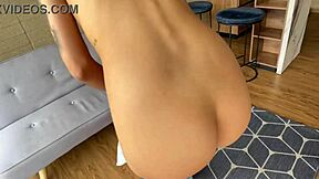 Feel the excitement of this all-natural 18yo Latina teen's first casting POV sex