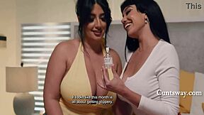 Sweet surprises in the sheets with naughty treats for busty babes