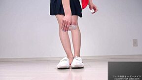 Applying Lotion to Woman's Sole with Erotic Sounds