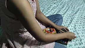 Step brother roughly dominates his little 18+ step sister in intense sex