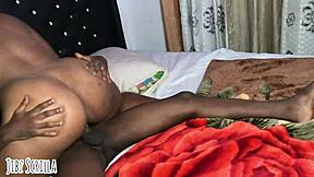 couple enjoys intimate moment after wife's sexy shower