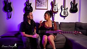 Naughty latina student seduces her music teacher with dual camera