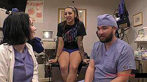 Nurse Stefania Mafra conducts orgasm research on patient
