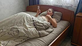 Young teen wakes craving masturbation to porn, reaching wet orgasm outdoors