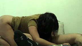 Detonating university friend's girlfriend with big ass latina brunette and hairy pussy