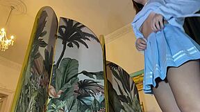 Oh wow, petite cheerleader's tight shaved pussy shocks in porn casting!