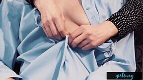 Feeling the Busty Lesbian Dive Deep into My Pussy with Intense Licking Passion