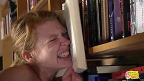 attractive blonde eating her friends pussy as she impales herself on a big dildo