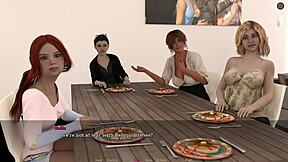 Does the blond step sister touch her clit first time?