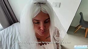 Runaway bride enjoys a passionate wedding day encounter