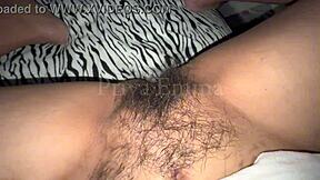 Seductive Horny Step Mom Playing Her Big Boobs And Rubbing Hairy Pussy