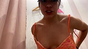 Latina Brunette Flashes Perfect Tits And Ass In Bikini