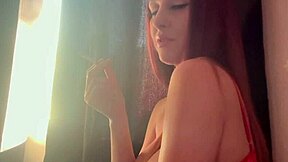 Italian big tits milf Artemisia Love smokes solo, flaunting her hot tits