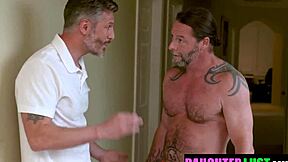 Stepfathers Fuck Each Other's Stepdaughters In Nasty Foursome Orgy