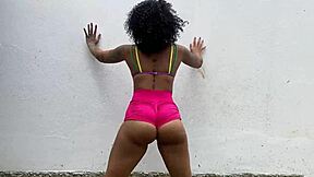 Naughty girl shows off in public and guides masturbation to get cum inside