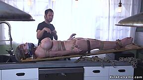 i watch the busty milf get tied up and played with