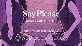 Femdom disciplines submissive boyfriend in amateur threesome.