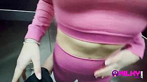 fan gordito fucks and creampies peruvian actress pussy during park gym exercises