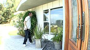 Kimberly Faith takes a big cock in her shaved pussy hole