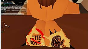 Intense 3some anal assfucking with big black cock, cowgirl riding, cumshot.