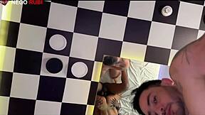 Cuckold feeds wife's ass to massive black cock for humiliation.