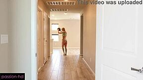 Big Cock Fills Petite Blonde Jaime Jett In Creampie Luck Of The Irish