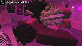 Two voluptuous women engage in activity with a partner.