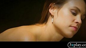 sexy babes subtly licking and fingering each other's wet pussies in lesbian play