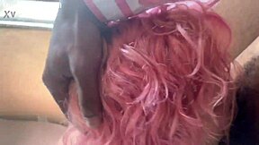 balcony blowjob with big black cock and deepthroat gagging