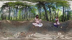 Sexual yanks vr turquoise masturbates outdoors to climax