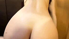 College girl gives lap dance straight out of the shower with big ass spreading