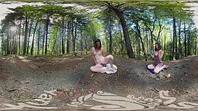 Sexual yanks vr turquoise masturbates outdoors to climax