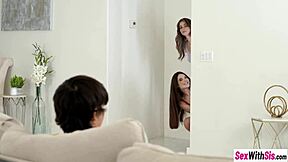 Petite Teen 18+ And Hot Stepsis Let Big Cock Stepbrother Fuck Them