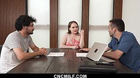 Stepson and Husband Freeuse Stepmom Anytime for Intense Hardcore Sex