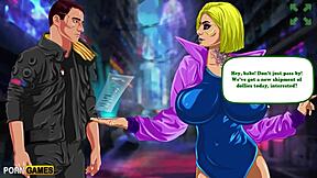 lets play cybersluts 2077 with fingering and cumshot