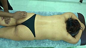 Big Ass Latina Taking Massage From Desi Black Boy