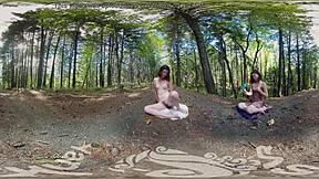 Sexual yanks vr turquoise masturbates outdoors to climax