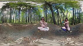 Sexual yanks vr turquoise masturbates outdoors to climax