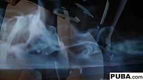 I feel so hot as gothic vampire Dani masturbates passionately