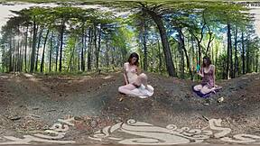 Sexual yanks vr turquoise masturbates outdoors to climax