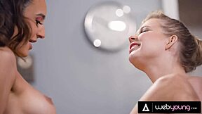 Lets See Whos The Best Cheerleader Petite 18+s Eliza Ibarra & Coco Lovelock Turn Feral In Locker Room