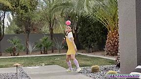 Tiny Asian Teen 18+ Elle Venove Gets A Strapon Threesome Punishment From Her Neighbors Diamond Banks And Johnny Castle.