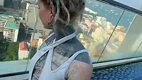 Bikini model at Pattaya pool