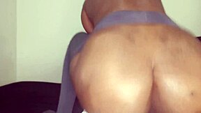 Ebony Solo In Red: Big Ass, Clit, And Pussy On Display For Intrigue