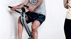 indian desi sexy lady fucked hard with stranger in the gym while doing exercise