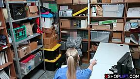 Busty Security Milf Encounters Shoplifting Guy's Big Cock