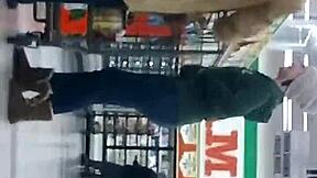 OH MAN, CATCHING that CANDID TEEN BOOTY in JEANS, HIDDEN from VIEW