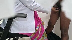 Indian lady doctor checks patient dick, enjoys sexual desire