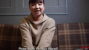 Japanese girl Mimi shows her naughty side with big black cock