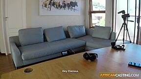 Busty African Ebony Dancer Shows Her Wild Side With Blowjob At Video Clip Audition